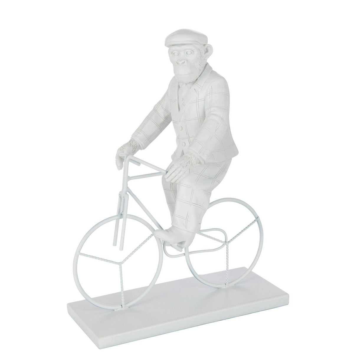 Vue latérale de la figurine vélo, posée sur une table