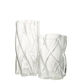Vase J-Line Swirly avec bouquet de fleurs, décoration raffinée