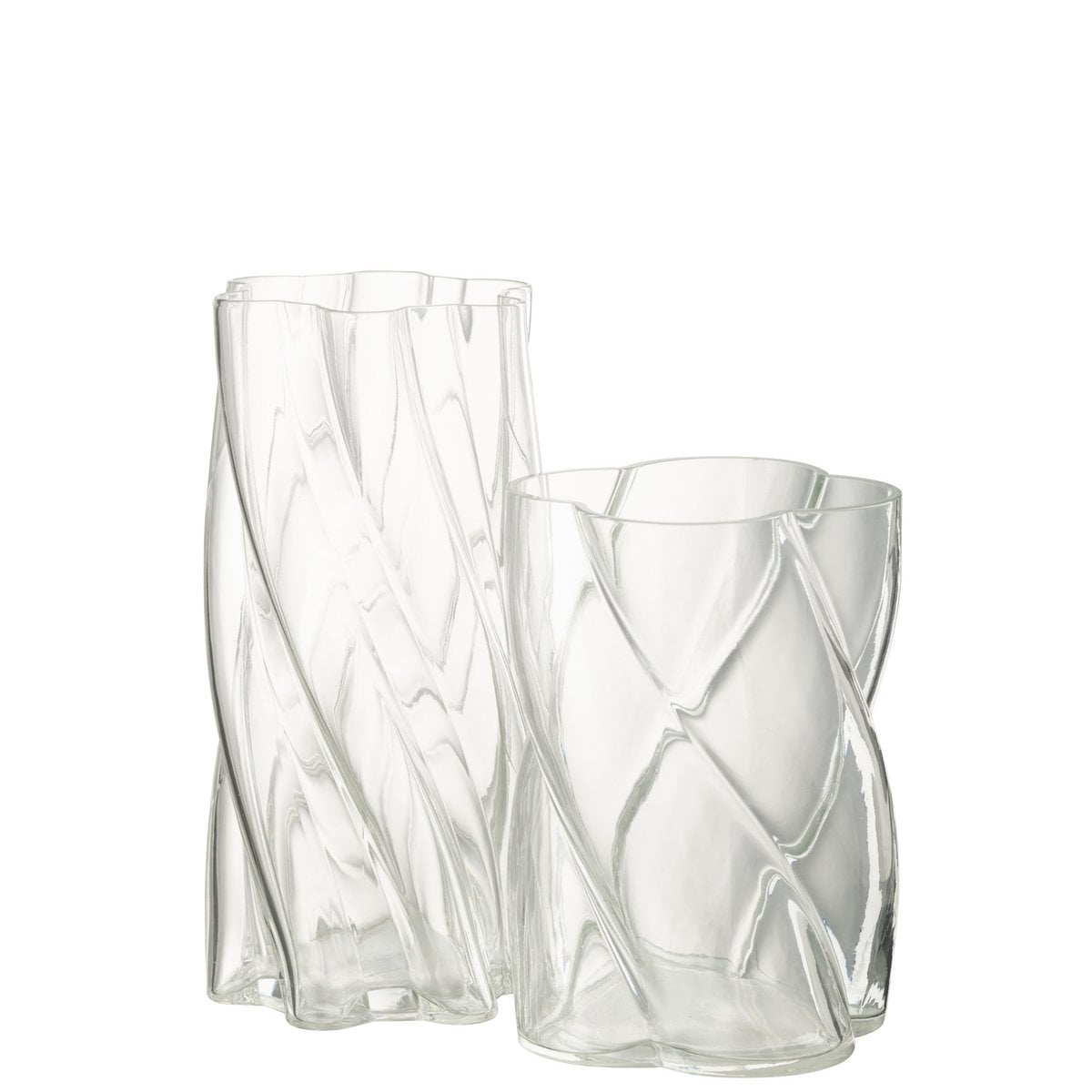 Vase J-Line Swirly sur une table, décoration élégante