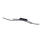 LED Plafond "Onda", plafond en métal et en plastique en noir, avec des LED fermement construites, LED de plafond, 96 cm de long