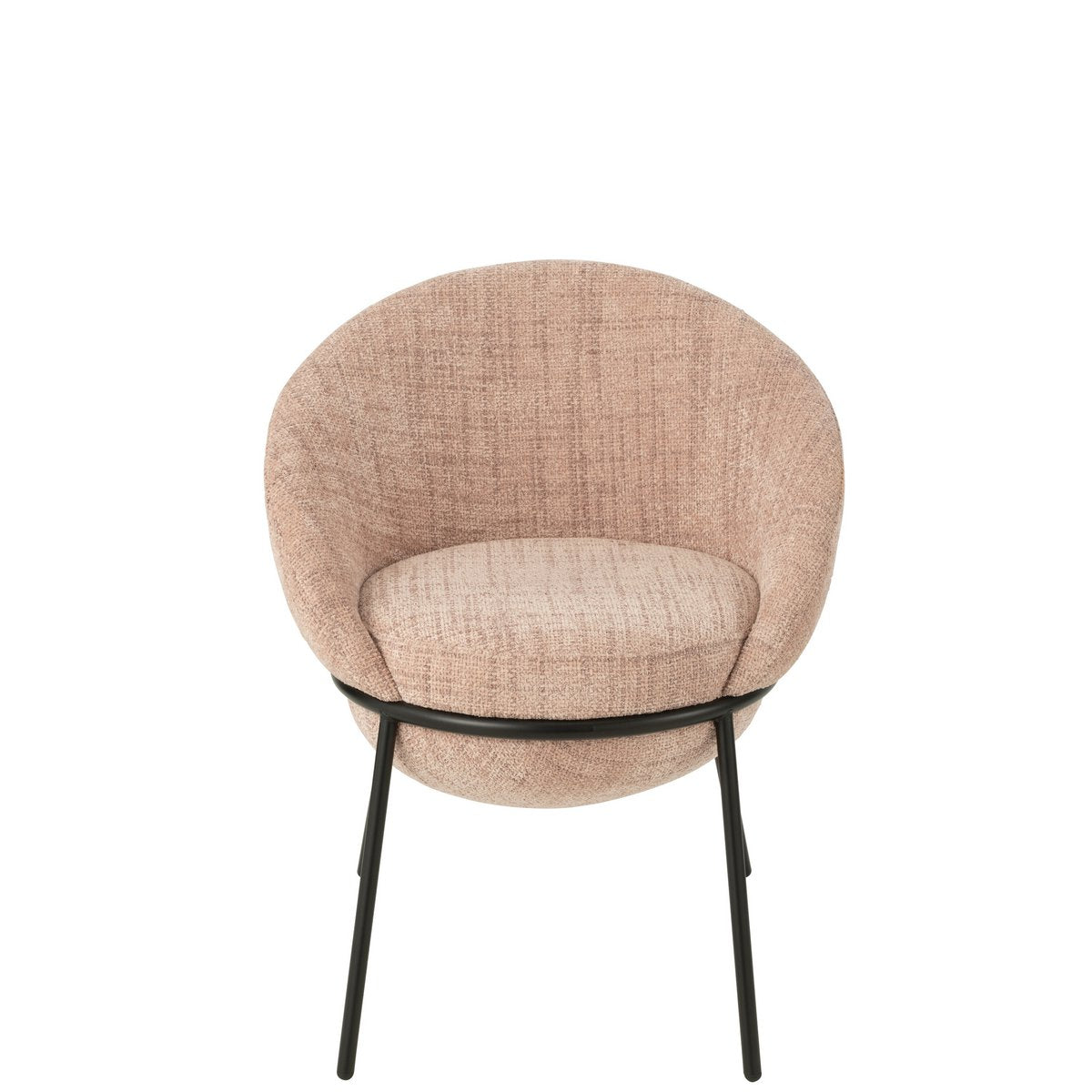 Détail de la chaise J-Line en métal, mettant en avant la finition