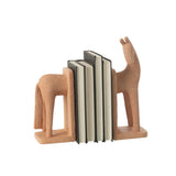 Détail des serre-livres Horse Modern J-Line, couleur naturelle