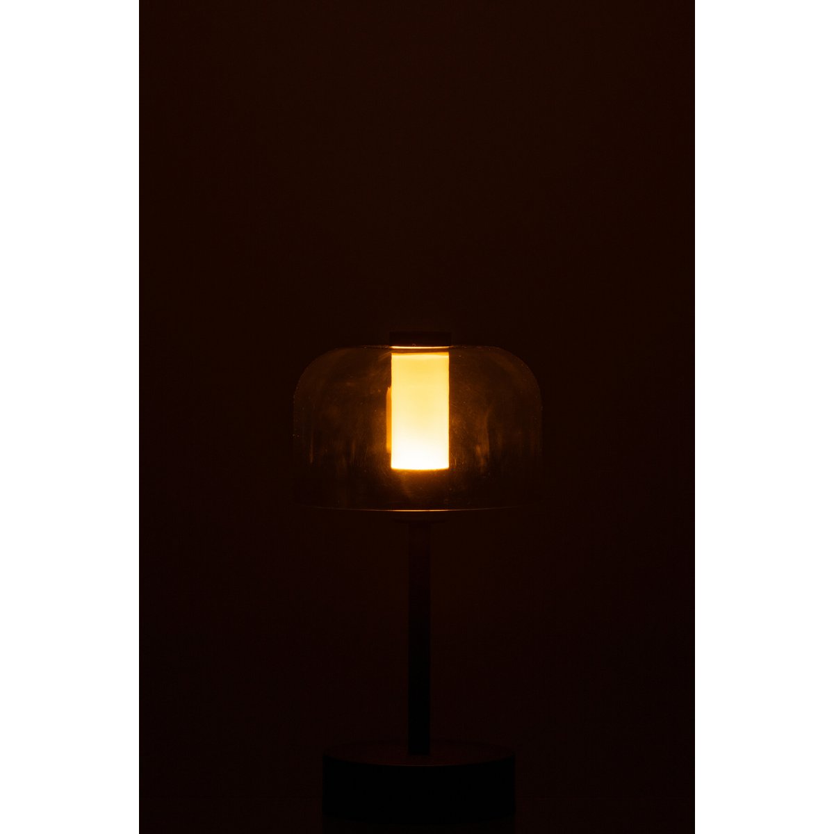 Vue latérale de la lampe de table J-Line Woa, design élégant