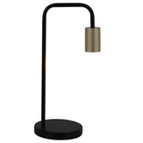 Lampe de table "modo" en métal en noir, composés en or, douille E27, lampe de table pour salon, salle à manger, cuisine, couloir, couloir ou bureau, 39 cm de haut