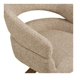 Zoom sur le tissu sable chiné de la chaise Dover