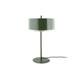 Lampe de Table Grato Anneau de Leitmotiv, design élégant avec abat-jour vert et anneau ton sur ton.