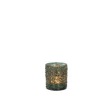 Photophore J-Line Stones en verre gris/vert, vue de face