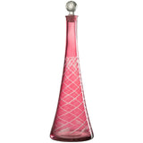 Carafe J-Line en verre rouge, vue de face, élégante et moderne