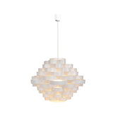 Pendante "Ligne blanche" en plastique en blanc, E27, Ø 55 cm