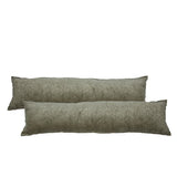 Coussin en velours Delfina olive 120x30