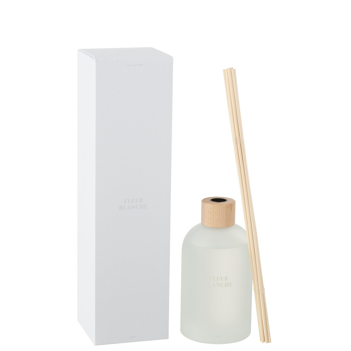 Diffuseur J-Line Fleur Blanche - vue avant avec bâtons