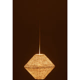 Détail du tissage en raphia de la lampe J-Line