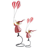 Figurine J-Line Renne en métal rouge avec ballons, vue de face