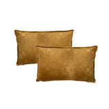 Coussin velours Donna moutarde 50x30