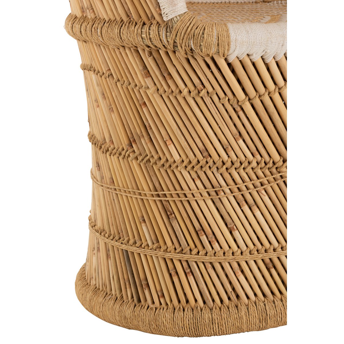 Vue latérale de la chaise J-Line en bambou naturel
