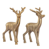 Figure décorative Cerf 2 Set Table Décoration Animal Figure Metal Christmas Decoration Silver O.