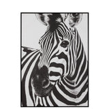 Décoration murale zèbre J-Line - toile élégante en noir et blanc