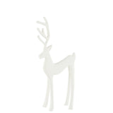 Figurine Reindier Goa en aluminium blanc sur une table élégante