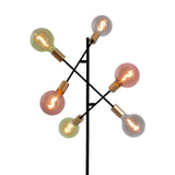 Lampe debout "modo" en noir en noir, versions en or, prise E27, lampadaire pour salon, salle à manger, cuisine, couloir, couloir ou bureau, 150 x 49 cm