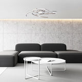 Plafond LED "Radon" en nickel en satin en métal et en plastique, avec des LED fermement intégrées Ø 57 cm