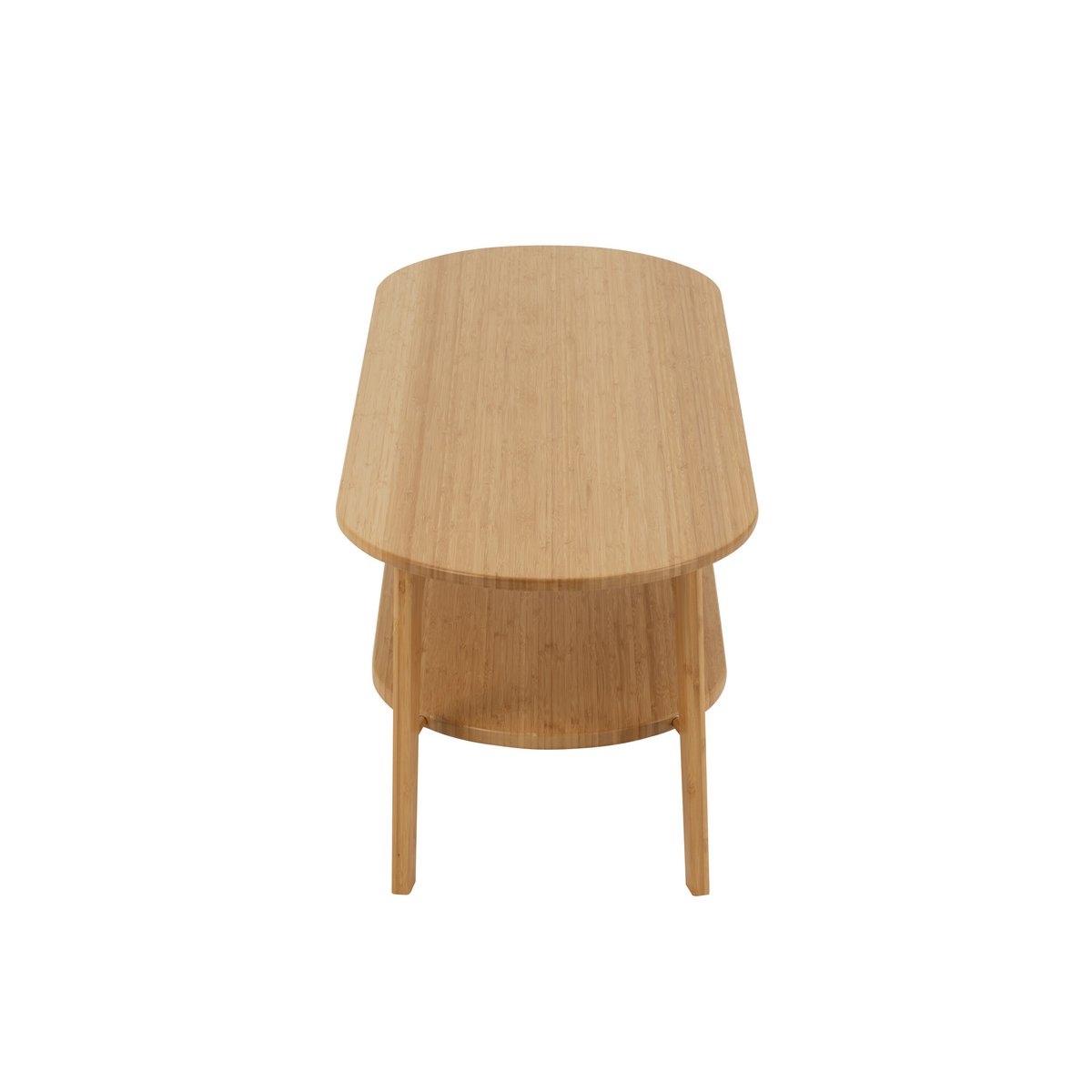 Table basse carrée Namboo J-Line en rotin naturel avec décor