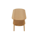 Table basse carrée Namboo J-Line en rotin naturel avec décor