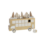 Détail du Calendrier de l'Avent Bus J-Line avec décorations vintage