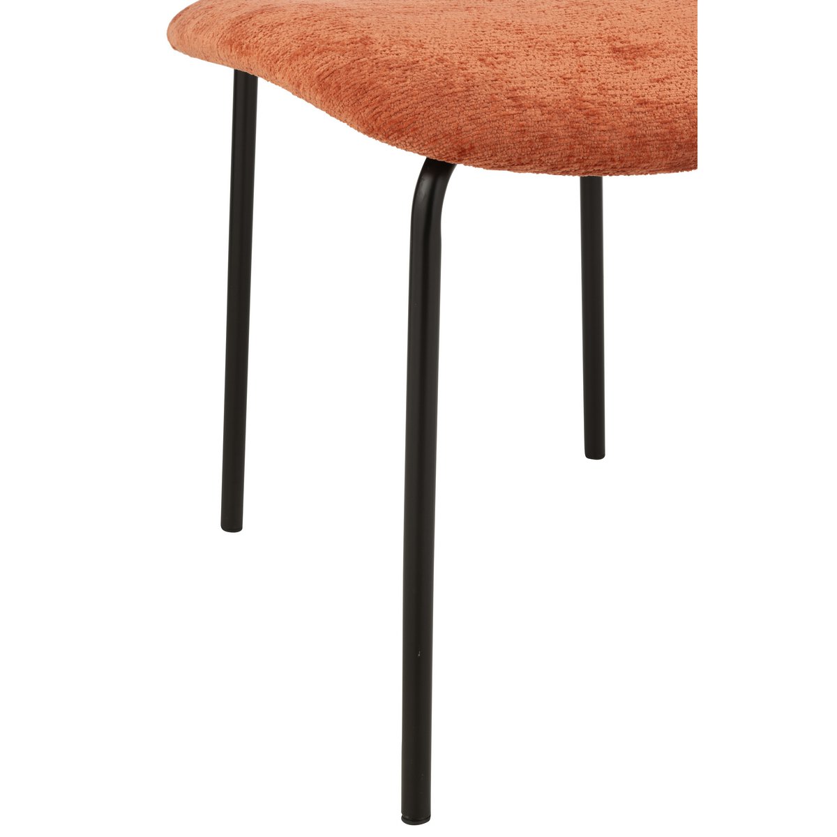 Vue latérale de la chaise J-Liline orange