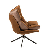 Chaise Relax J-Line avec coussin marron, vue latérale
