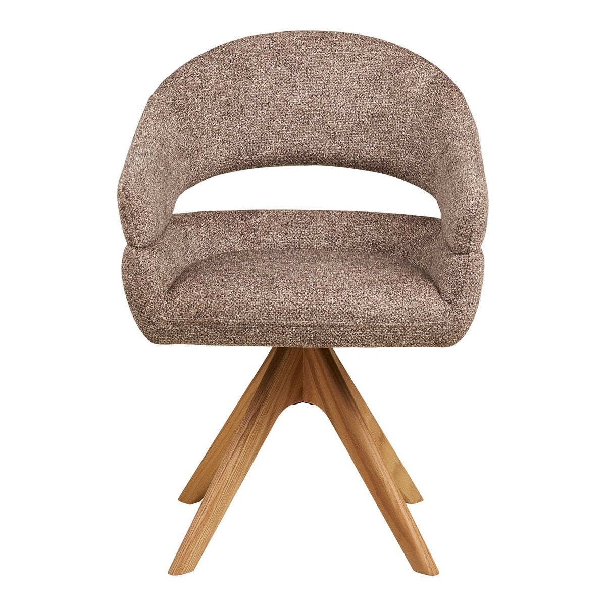 Chaise de salle à manger Dover marron, détail du revêtement