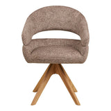 Chaise de salle à manger Dover marron, détail du revêtement