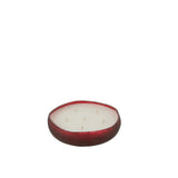 Bougie parfumée J-Line M-Chic en verre rouge, vue de face