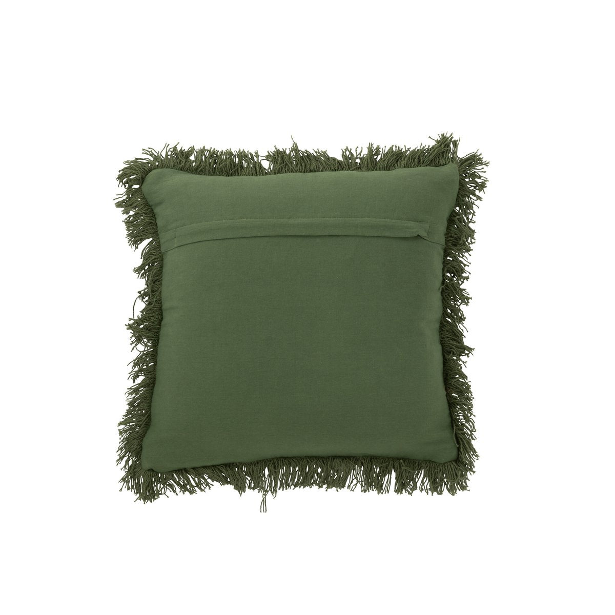 Coussin J-line en laine sur un canapé, ambiance chaleureuse