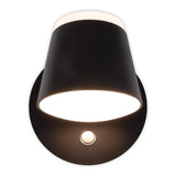 Lumière murale sans fil "Tondo" magnétiquement, env. 12 x 14,5 cm, en métal noir, pour l'intérieur