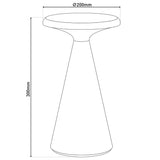 Lampe de table de batterie solaire "Palu" pour l'extérieur et à l'intérieur, en plastique en blanc, 20 cm de haut