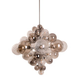 PENDANT LAMP "SPHERE" Ø 75 cm, AU S et verre avec différentes structures, éclairage pour le salon, la salle à manger ou le bureau.