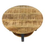 Table basse ronde ø65cm table d'appoint Los Angeles structure métal noir