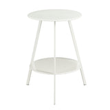 Table d'appoint d'extérieur Seattle Blanc