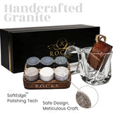 Coffret whisky avec pierres en granit et verres en cristal