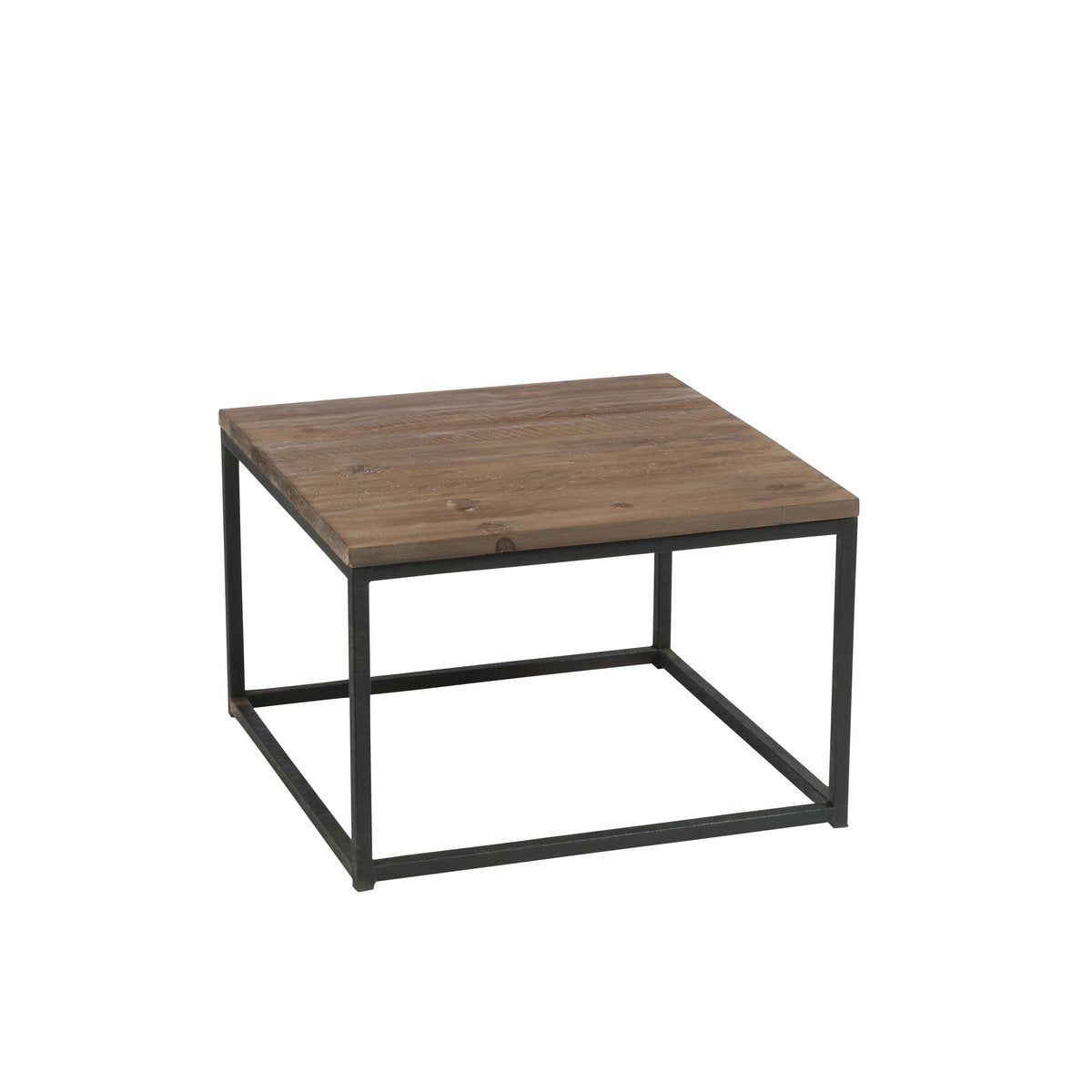 Table d'appoint J-Line en bois et métal vue de face