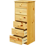 Détail des tiroirs de la commode en bois massif