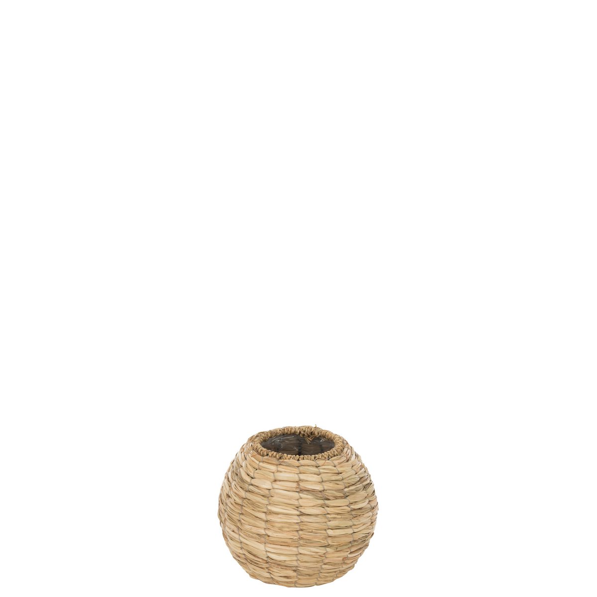 Vase Yumi Bol J-Line en bambou naturel, diamètre 21,5 cm