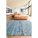 Tapis Eco - Zemmuri Bleu - Tapis marron et bleu