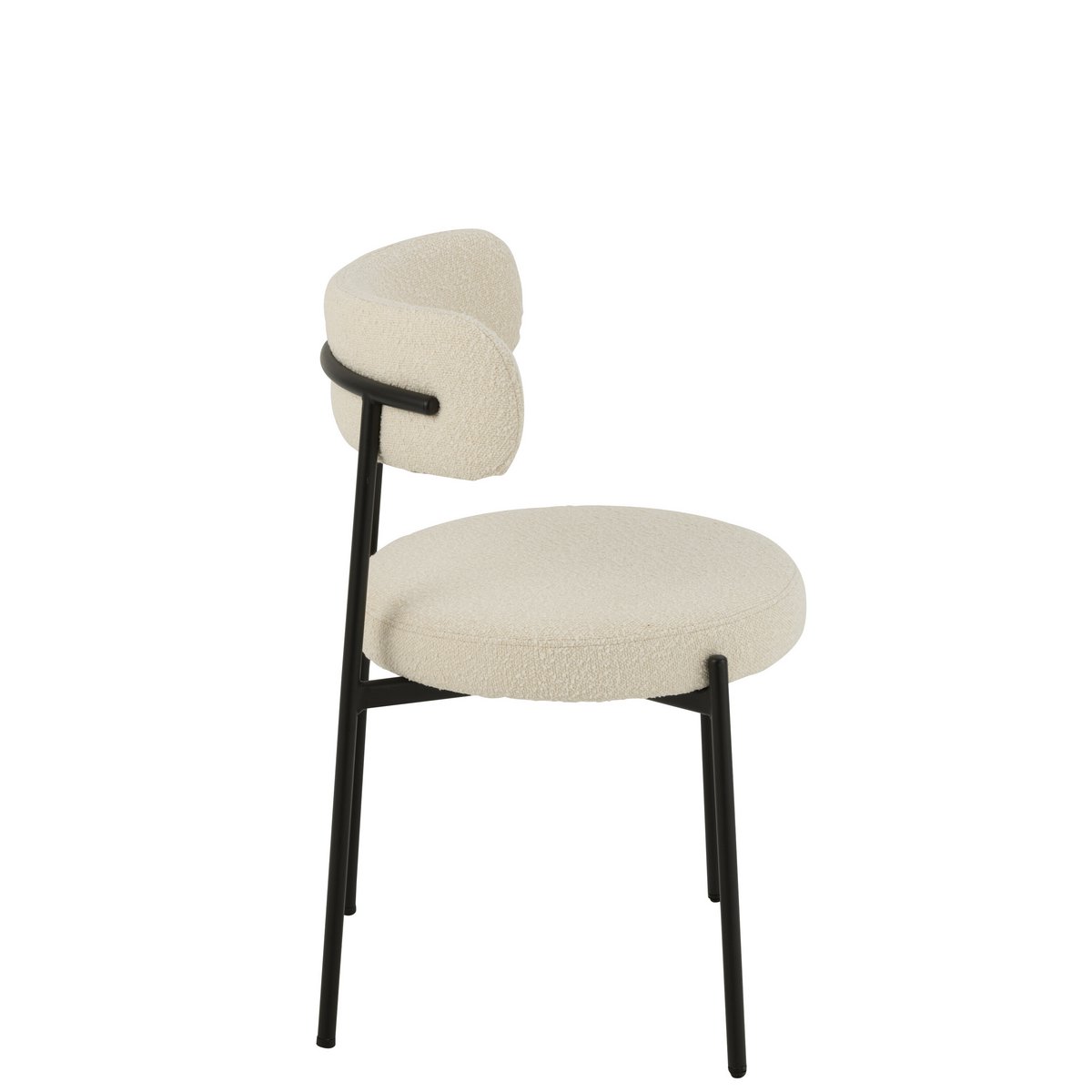 Détail du tissu bouclé de la chaise J-Line, confort et élégance