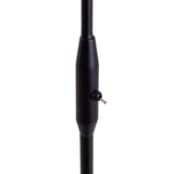 Lampe à lampe en verre "Fumoso", lampadaire en métal et en verre en noir, avec douille E14, pour salle à manger, salon, hall ou bureau, lampadaire à l'intérieur, 150 cm de haut.