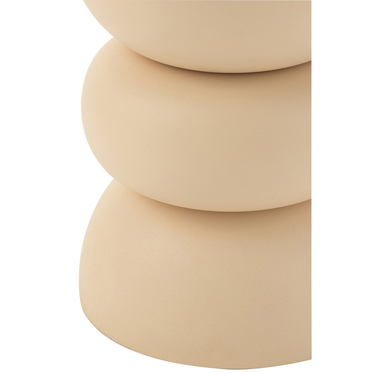 Table d'appoint J-Line Lise en métal beige vue de face