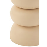 Table d'appoint J-Line Lise en métal beige vue de face
