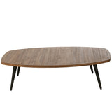 Table basse J-Line en teck recyclé, vue de face