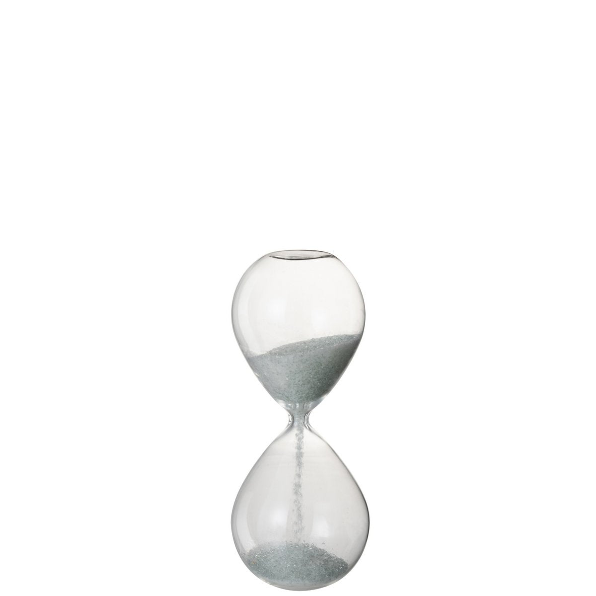 Sablier J-Line Perles en verre blanc, design moderne et élégant