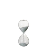 Sablier J-Line Perles en verre blanc, design moderne et élégant